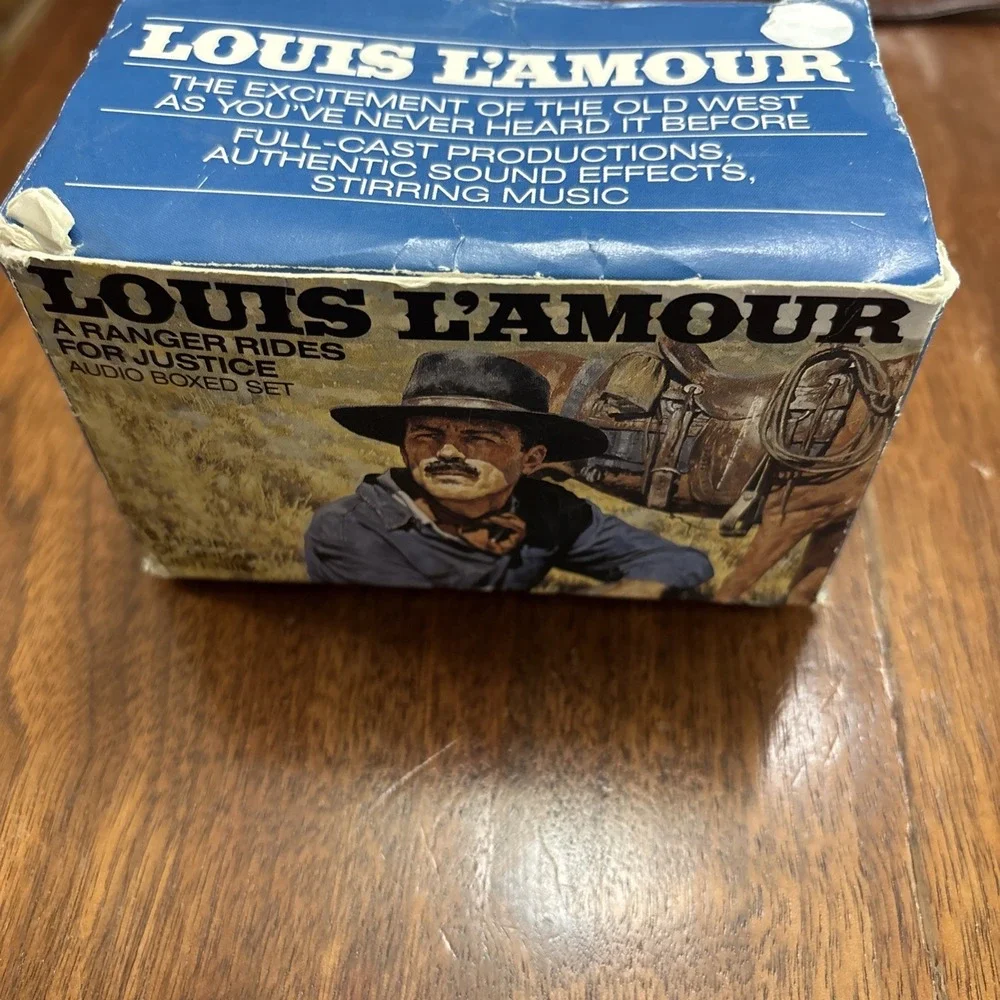 LOUIS L'AMOUR Chick Bowdrie Box Set 3 Cassette Audiobook Ranger Rides 4 Justice